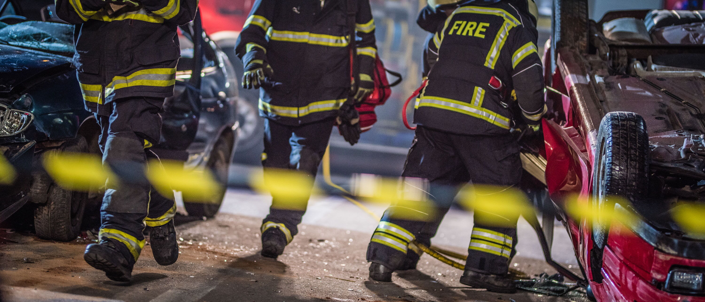 Firefighters on the scene